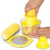 EKO Grater Corn Stripper & Grater Set, Yellow, EK81407