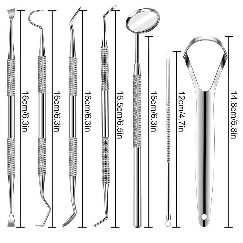 7pcs Dental Tools, Dental Pick Teeth Cleaning Tools Hygiene Kit,