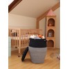 26"x20" Handcrafted Tall Cotton Rope Basket with Lid, Stylish Flagon