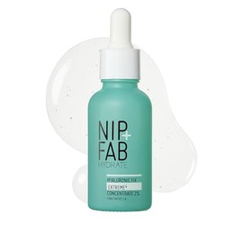 Nip+Fab Hyaluronic Acid Fix Extreme 4, 2 percent Concentrate, Daily Concentrated Drops for Face, Quick Drying Serum for Hydration, Dewy, Visibly Plumped Skin