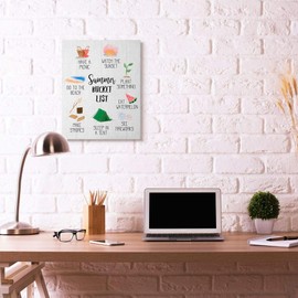 Stupell Industries Summer Bucket List Seasonal Items Food Word Canvas Wall Art, 24 x 30, Design by Artist Daphne Polselli