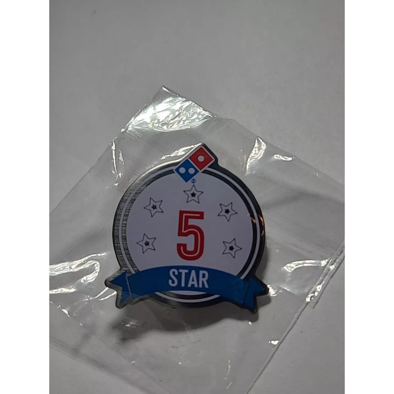 dominos *RETIRED* Domino's Pizza Hat Pin 5 FIVE STAR OER
