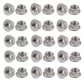 TERF® M4 Serrated Flange Hex Nut M4 (4mm) Hexagonal Serrated Flanged Steel Nuts - Pack of 50