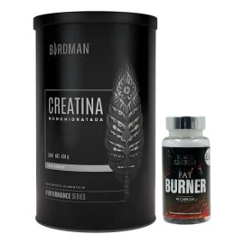 Kit Creatina Micronizada 450g Birdman + Quemador Grasa Corp.