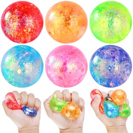 Mozkkiz Set of 6 Anti-Stress Balls for Adults Children Crumple Ball Anti Stress Balls for Office, School, Autism Therapy - Sensory Toy, Stress Relief, Anger Ball, Fine Motor Skills Training