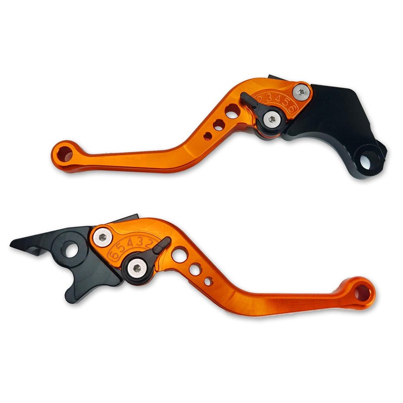 H215 Orange Honda Brake Clutch Levers 6 Adjustable Short Monkey