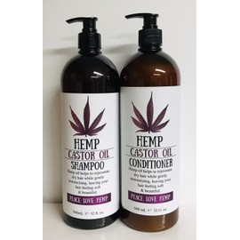 Clean & Beauty Co. ~ Castor Oil Shampoo & Conditioner with Hemp 32 fl oz Each