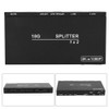 B12SA Black 1×2 HDMI 2.0 Splitter Aluminium Alloy with Scaler