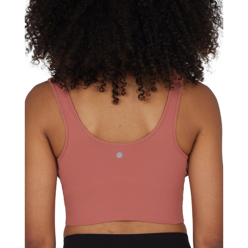 Yogalicious Nude Tech Contouring Cropped Bra Top, Cedarwood, X-Large