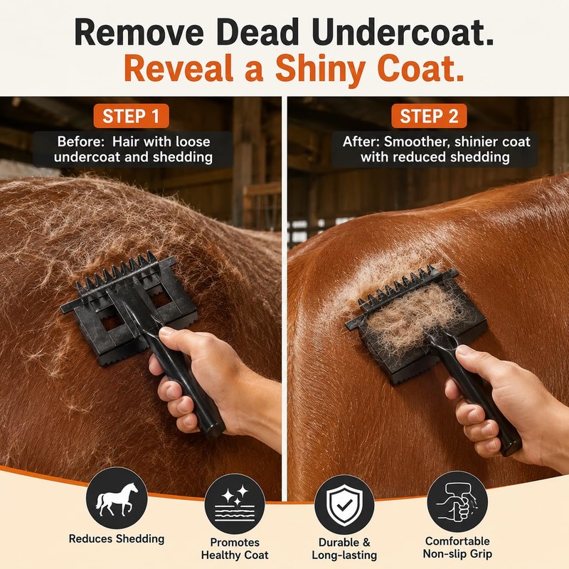 Cattle Cow Sheep Horse Hair Cleaning Slicker Brush Antipruritic Portable