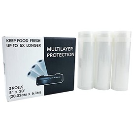 24/7 Bags Vaccum Bags and Rolls For Food Storage (Roll 8 X 20-3 Pack)