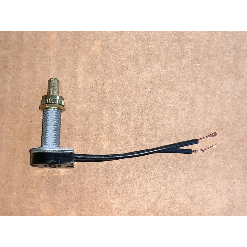 CANAL Brass Push button switch 6A 125V, 1 1/8" thread,