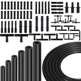 Dmopipp Vacuum Line Kit, 6PCS 5Ft Vacuum Hose Automotive With 64PCS Vacuum Line Connectors for Variety Car Piping System Automotive Replacement Vacuum Hoses