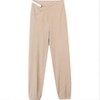 Plus Size Maternity Wide Jogger Pants Casual Comfortable Pants L/Beige