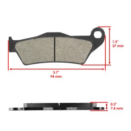 Caltric Front Rear Brake Pads for KTM 125 EXC125 Sixdays Sx125 2004-2016 / Exe125 2000
