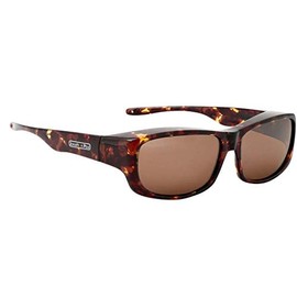 Jonathan Paul Pandera Polarized Fitover Sunglasses in Shiny Tortoise with Amber Lenses