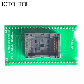 ICTOLTOL TSOP48 to DIP48 Socket Adapter nand nor Flash eeprom mcu for USB Programmer Circuit Boards