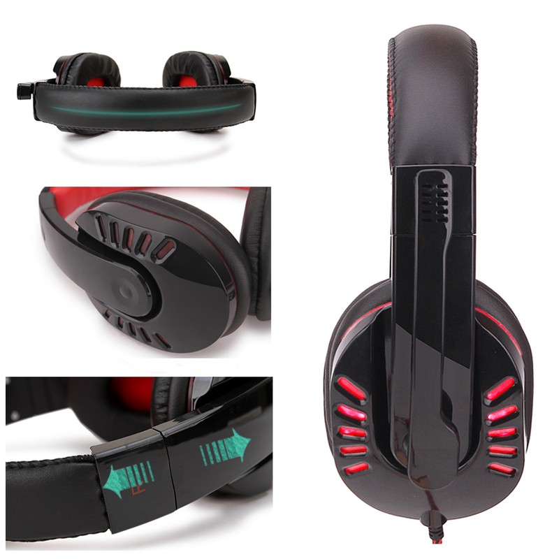 SY755MV Luminous Game Headphone Over-ear Gaming Headset with Microphone PC