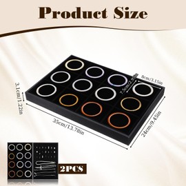 Jewelry Organizer, 12 Grids Stackable Jewelry Organizer Trays, Necklace Earring Holder Organizer, Multifunctional Jewelry Storage Tray for Earrings, Bracelets, Necklaces, Rings for Women and Girls