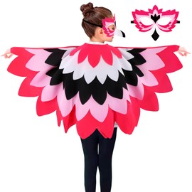 iROLEWIN Eagle Bird Costume for Kids Feather Wings and Bird Mask as Toddler Dress-up Cape Outdoor Play Toys Party Gifts
