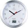 St Leonhard Bathroom Clock, Bathroom Wall Clock with LCD Thermometer