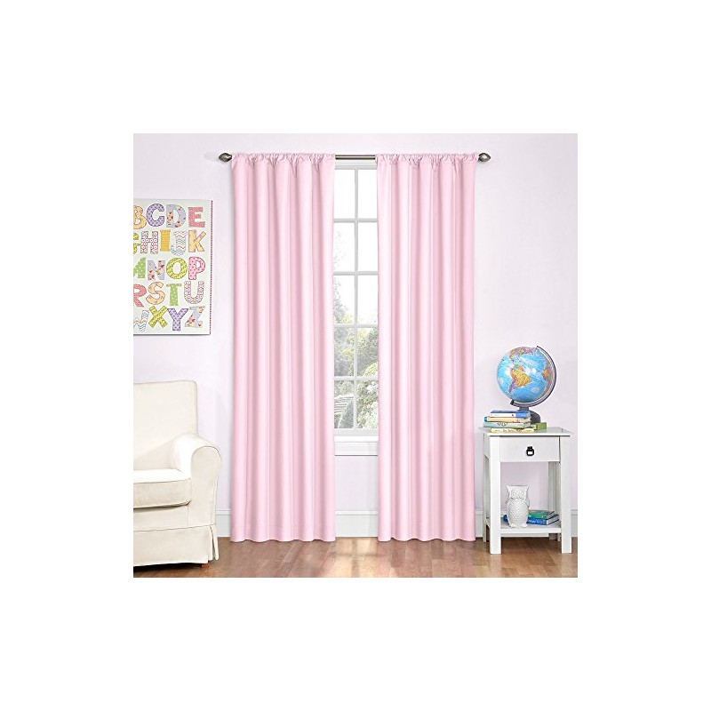 ECLIPSE Blackout Thermal Rod Pocket Window Curtain for Bedroom or