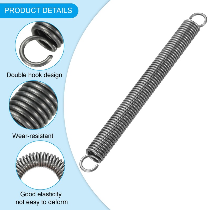 PATIKIL Extension Spring, 1pcs Wire Diameter 0.1", OD 0.7", Free