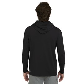 Quiksilver Men's Standard Swimwear Regular Fit UPF 50 Sun Tee Hooded Rash Guard Shirt, Black