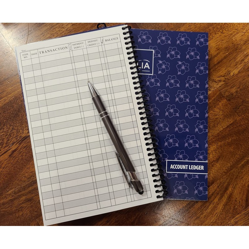 Side Spiral Bound Magnolia Flowers Checkbook/Transaction Register