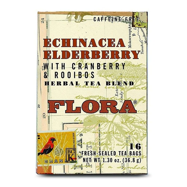 Flora Echinacea Elderberry Tea 16 Tea Bags