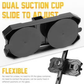 Eckpo Reptile Glass Mount Lamp Stand, Adjustable Heat Light Fixture Holder with Glass Suction Cup, Suitable for Terrarium Dome Lamp