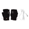 USB Heated Gloves Electric Half Hands Double Sided Heating Warm