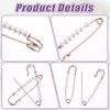 4 Pcs Faux Pearl Brooch Pins Decorative Safety Pins Pants