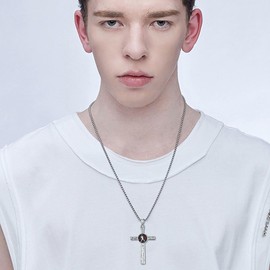 SILBAZ Baseball Bat Cross Necklace for Men Copper Baseball Cross Sports Pendant Sport Cross Faithy Jewelry Christmas Birthday Gift for Father son Boyfriend