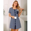 Lovasy Nightdresses for Women UK Cotton Nightdresses&Nightshirts Stripe Ladies Nighties