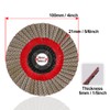 HOMESOM 4" Diamond Grinding Wheel Flap Disc,100mm Angle Grinder Sanding