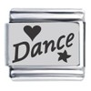 Heart Dance Laser Italian Charm
