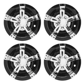 Cart Wheel Covers, 10in Cart Wheel Covers Hub Replacement for E Z for Car, Installation, Set of 4, Cart Hubcaps, Cart Accessories