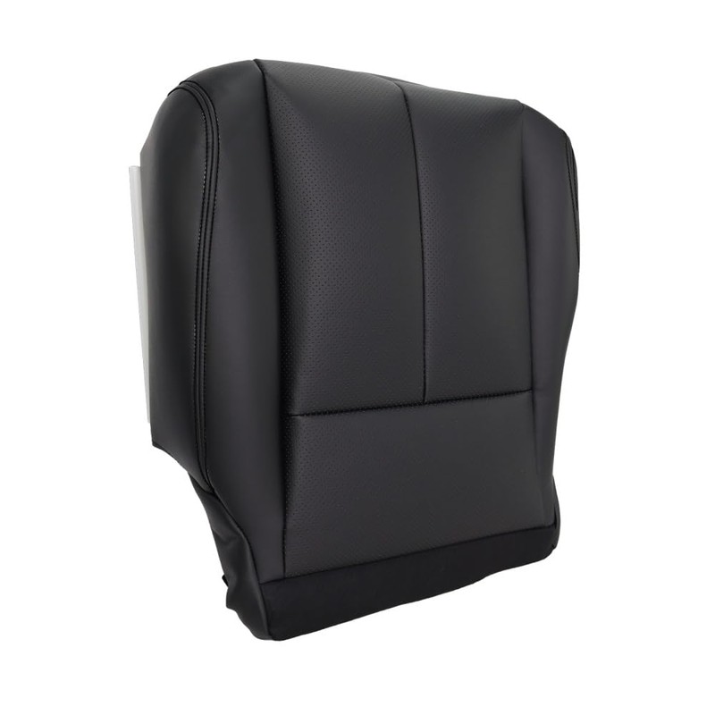 QPCRAP Driver Side Bottom Replacement Leather Seat Cover Perforated Black