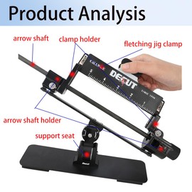 SHARROW Archery Fletching Jig Feathers Fletch Tool Arrow Fletching Stick Kit Can Stick 2/3/4 Feathers for DIY Archery Arrows