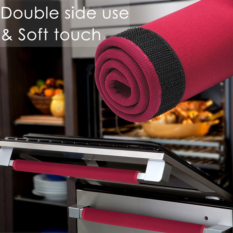 ZAWAGIIK 5Pcs Refrigerator Door Handle Cover Washable Kitchen Appliance Decor