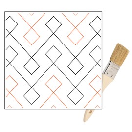 Pantograph for Longarm Quilting - Long Arm Pantograph Quilting Machine Pattern for Quilt Making - Square Diamond Pantographs Longarm Quilters Design - Set Has Machine Rails and Tracks Wiping Brush