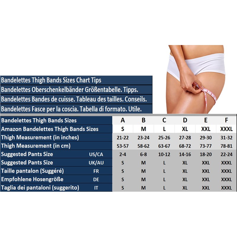 Bandelettes Sexy Anti-Chafing, Elastic Thigh Bands, Prevent Friction - Beige
