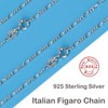 SILBERTALE 1.5mm Thin 925 Sterling Silver Italian Figaro Chain Necklace