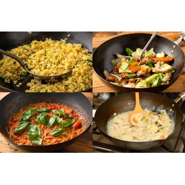 River Light Iron Frying Pan, Extreme Japan, 7.9 inches (20 cm), Induction Compatible, Made in Japan, Wok