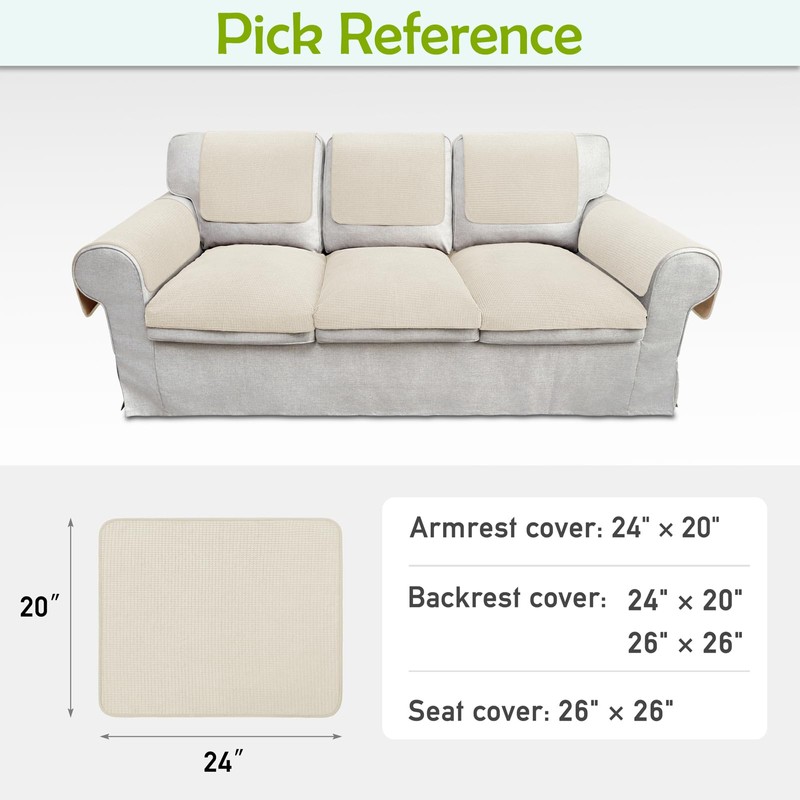 Couch Arm Covers, Sofa Arm Covers, Waterproof Armrest Cover for