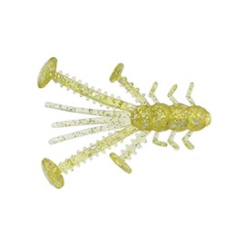 Eurotackle Micro Finesse Crazy Critter 1.1" Ice Fishing Panfish Soft Plastic Lures (Gold)