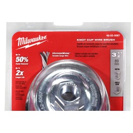 Milwaukee 48-52-5067 3-1/2" Knot Wire Cup Brush - Carbon Steel 2 Pack
