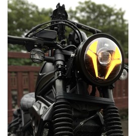 PKEDUO 40mm Motorcycle Headlight Brackets 1.57-1.69inch Fork Tube Mount Brackets Compatible with Buell Blast Cafe Racer Street Fighter