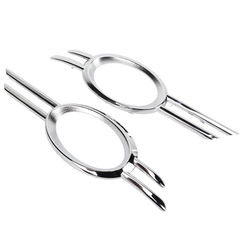 2PCS Fog Lamp Bumper Grille Cover Gloss Chrome 2118851174 Replacement